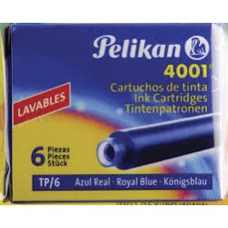 Cartucho Pelikan Corto x6 Azul Lavable