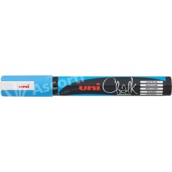 Marcador Uni Chalk PWE-5M Azul Claro Tiza Líquida