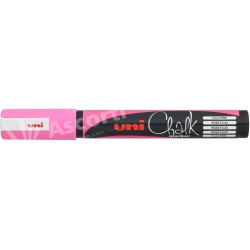 Marcador Uni Chalk PWE-5M Rosa Fluo Tiza Líquida