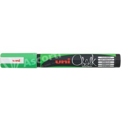 Marcador Uni Chalk PWE-5M Verde Fluo Tiza Líquida