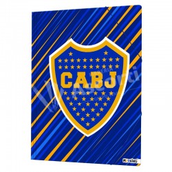 Carpeta Mooving Boca Juniors 3 Solapas con Elastico