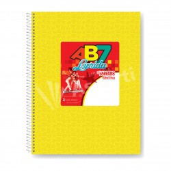 Cuaderno Laprida AB7 Forrado Amarillo con Espiral 21x27cm...