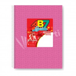 Cuaderno Laprida AB7 Forrado Rosa con Espiral 21x27cm 60...