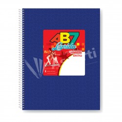Cuaderno Laprida AB7 Forrado Azul con Espiral 21x27cm 60...