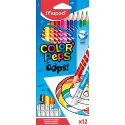 Lapices Maped Color Peps Oops! Borrables x12