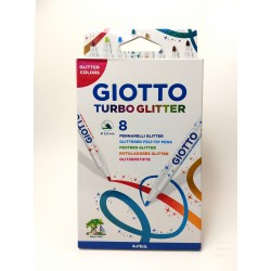 Marcadores Giotto Turbo Glitter x8