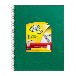 Cuaderno Éxito E7 60 Hojas Rayado Verde con Espiral 21x27cm