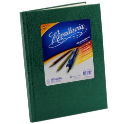 Cuaderno Rivadavia 50 Hojas Verde 16x21cm Rayado